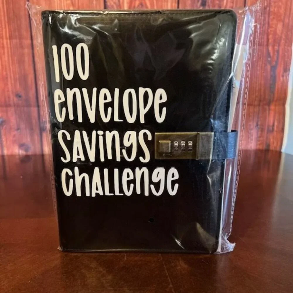 100 Envelope Savings Challenge Password Lock Binder money saving goals secure